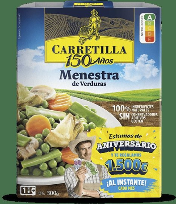 MENESTRA DE VERDURAS CARRETILLA 300 GR.